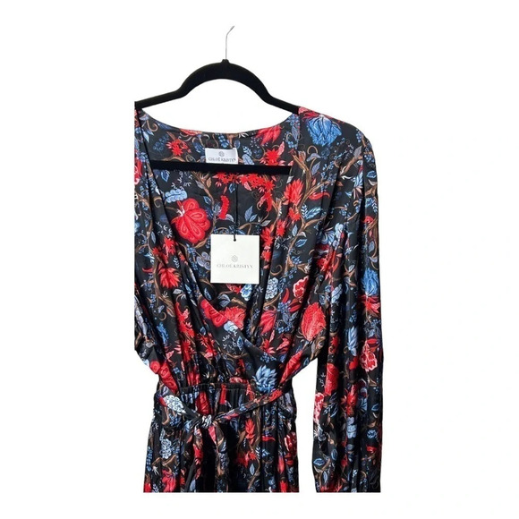 1241. CHLOE KRISTYN FALLON KNEE LENGTH DRESS SIZE 1X WITH TIE AROUND WAIST MINI - Picture 3 of 11